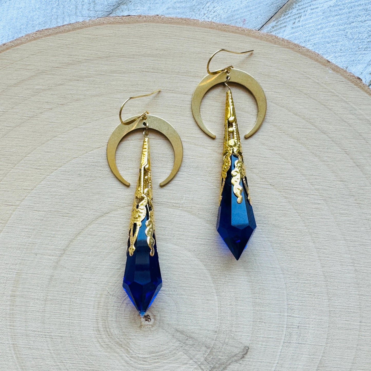 Blue Moon Crystal Earrings