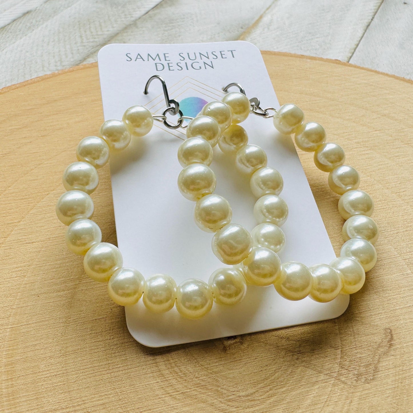 Faux Pearl Earrings