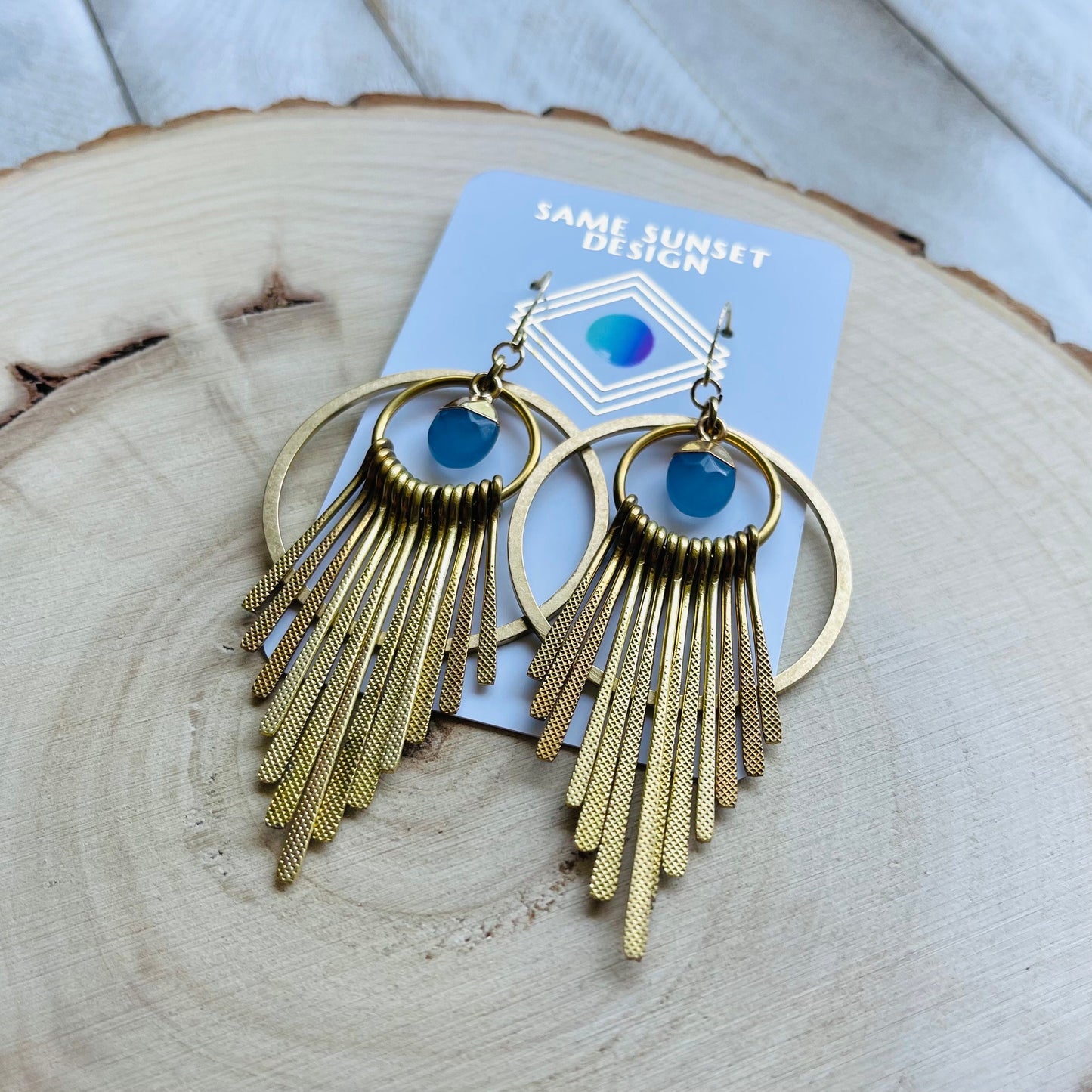 Jade Fringe Earrings