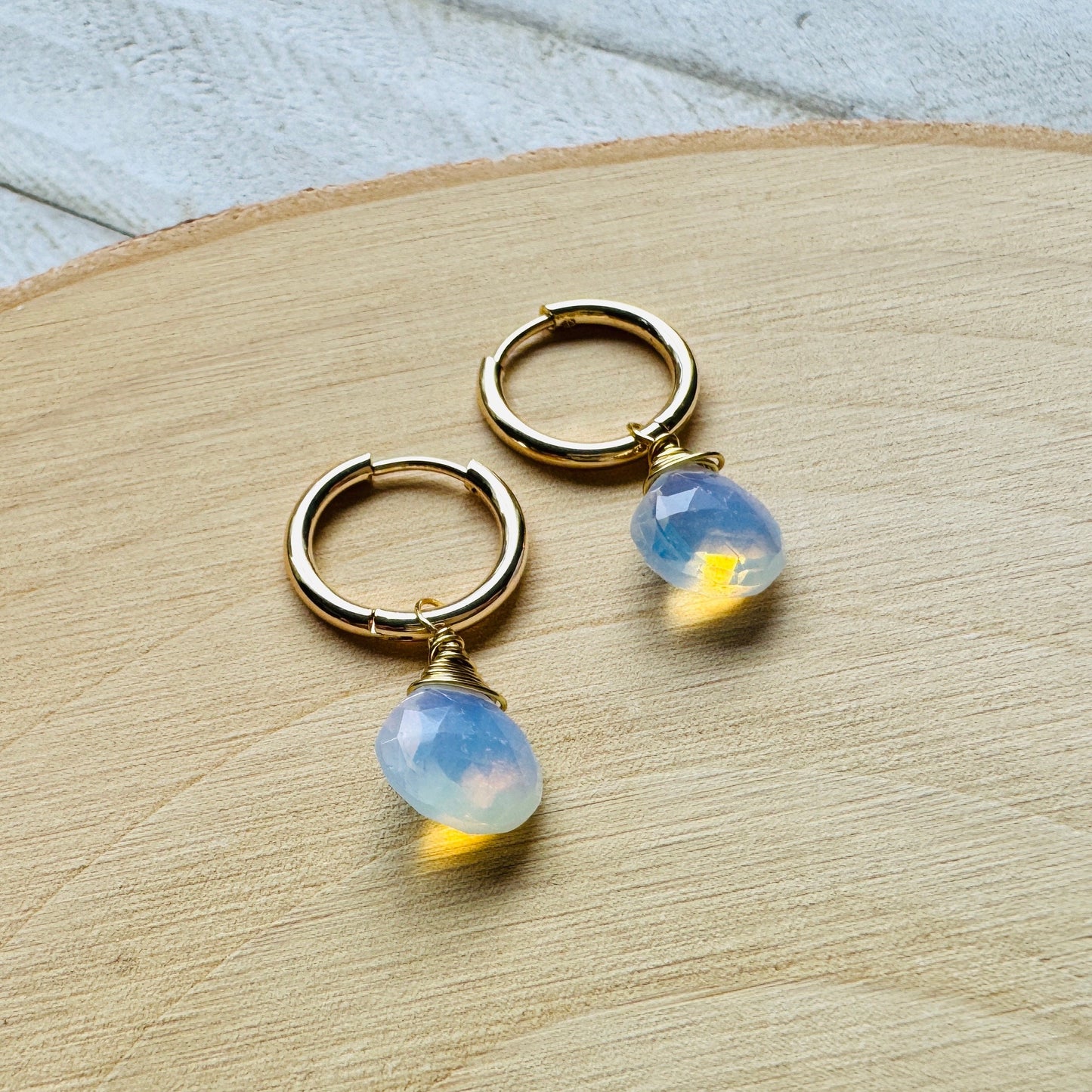 Opalite Huggie Hoop Earrings