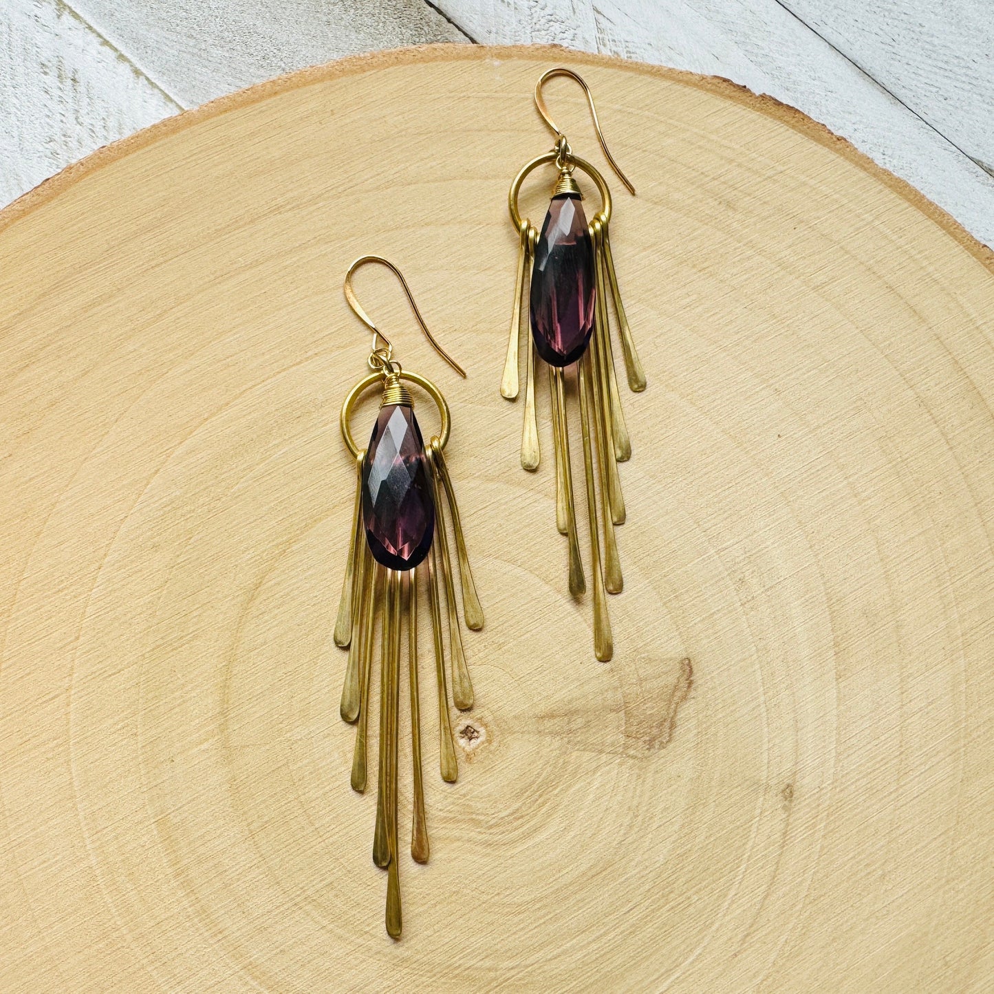 Amethyst Fringe Earrings