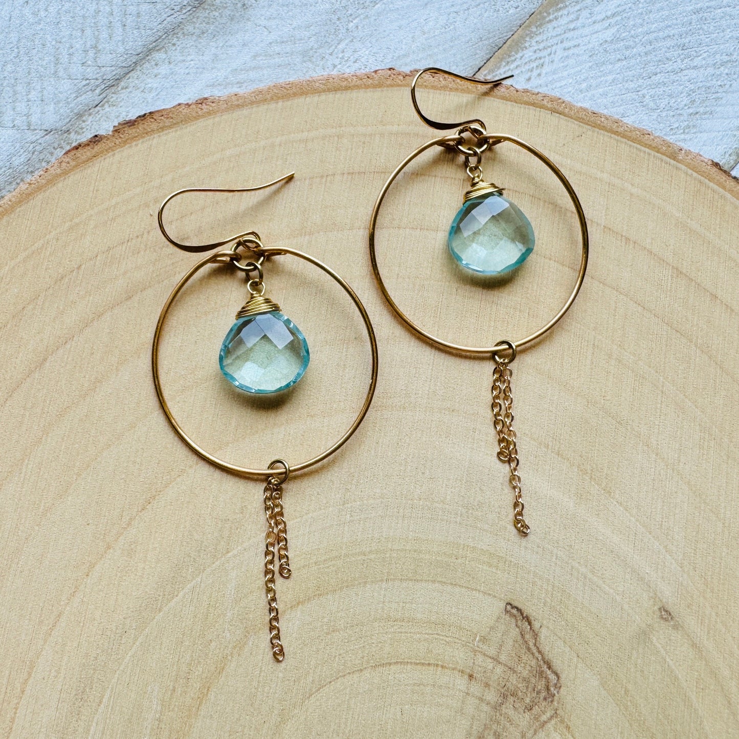 Topaz Hoop Earrings