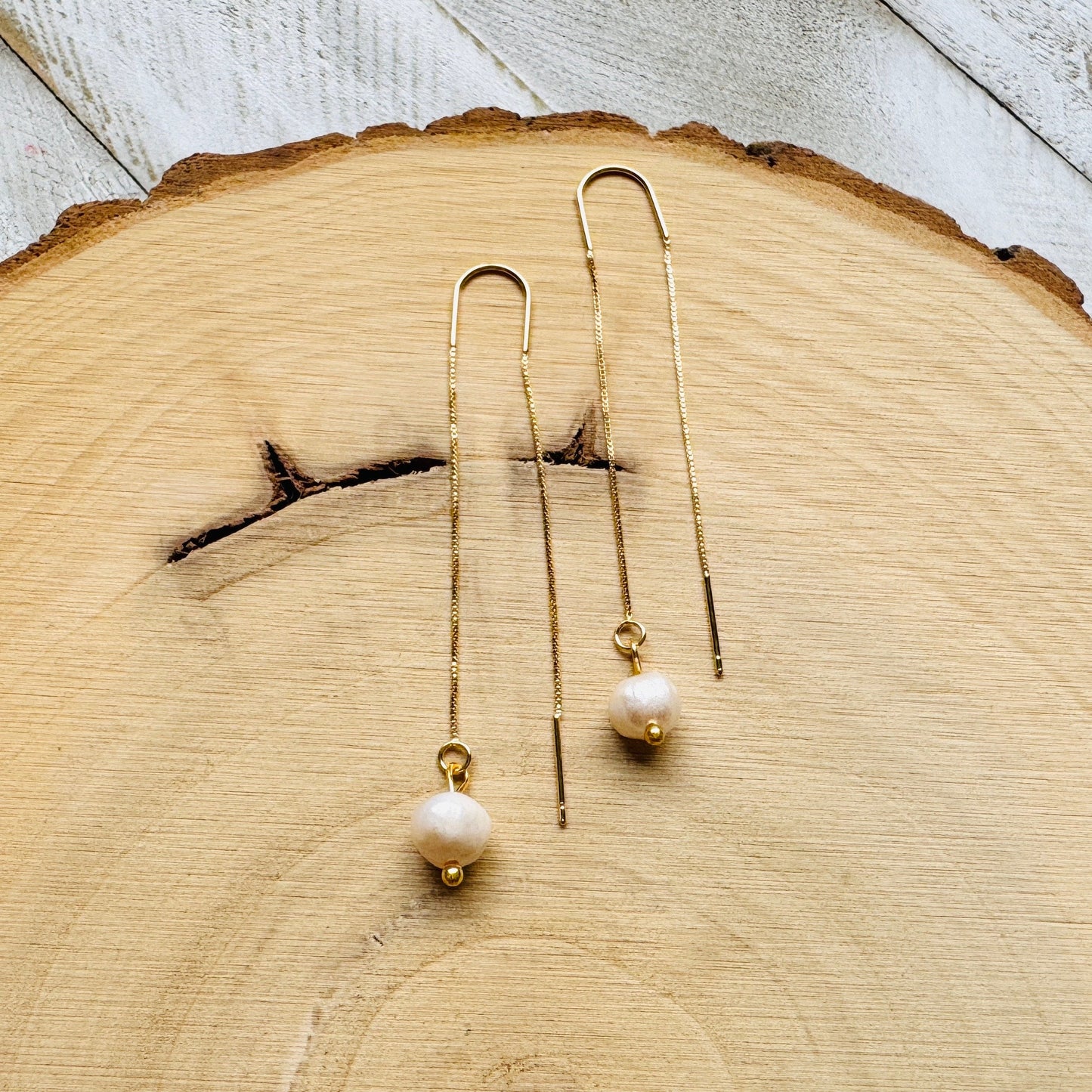 Freshwater Pearl Threader Earrings