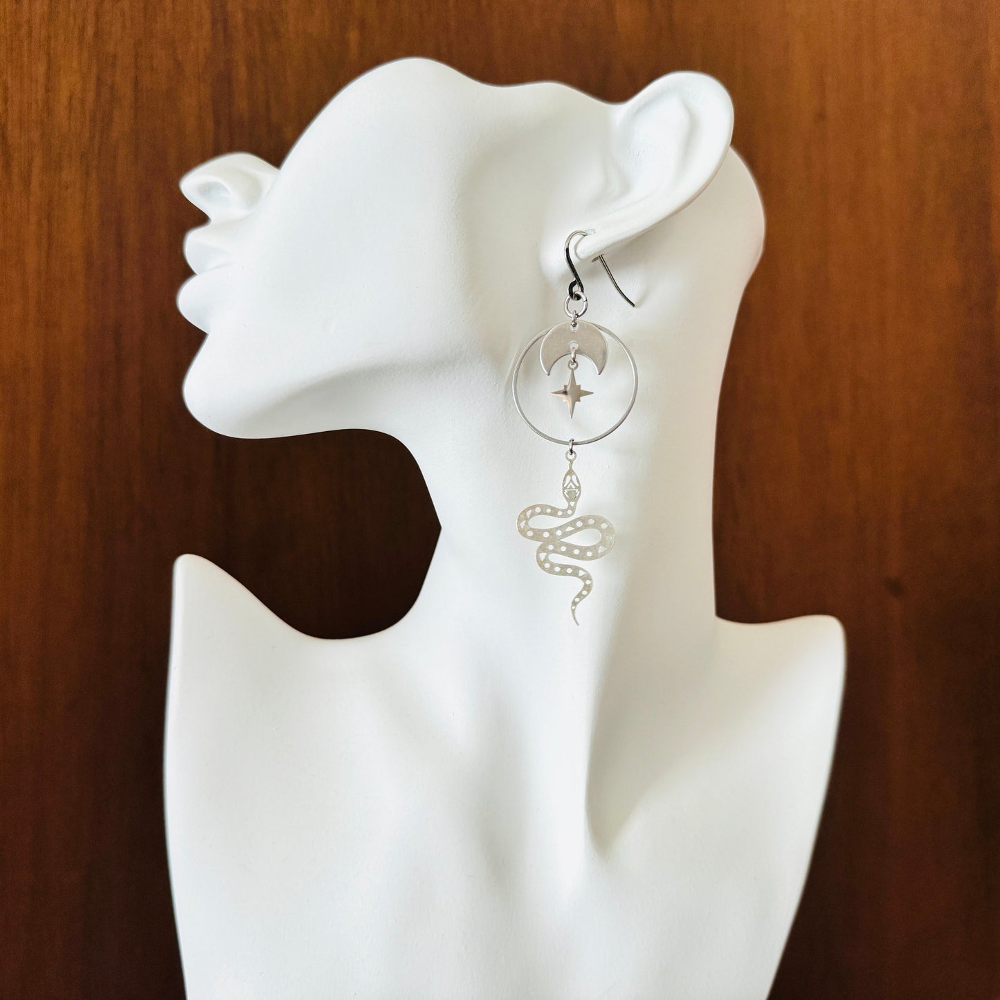 Stainless Steel Snake Earrings