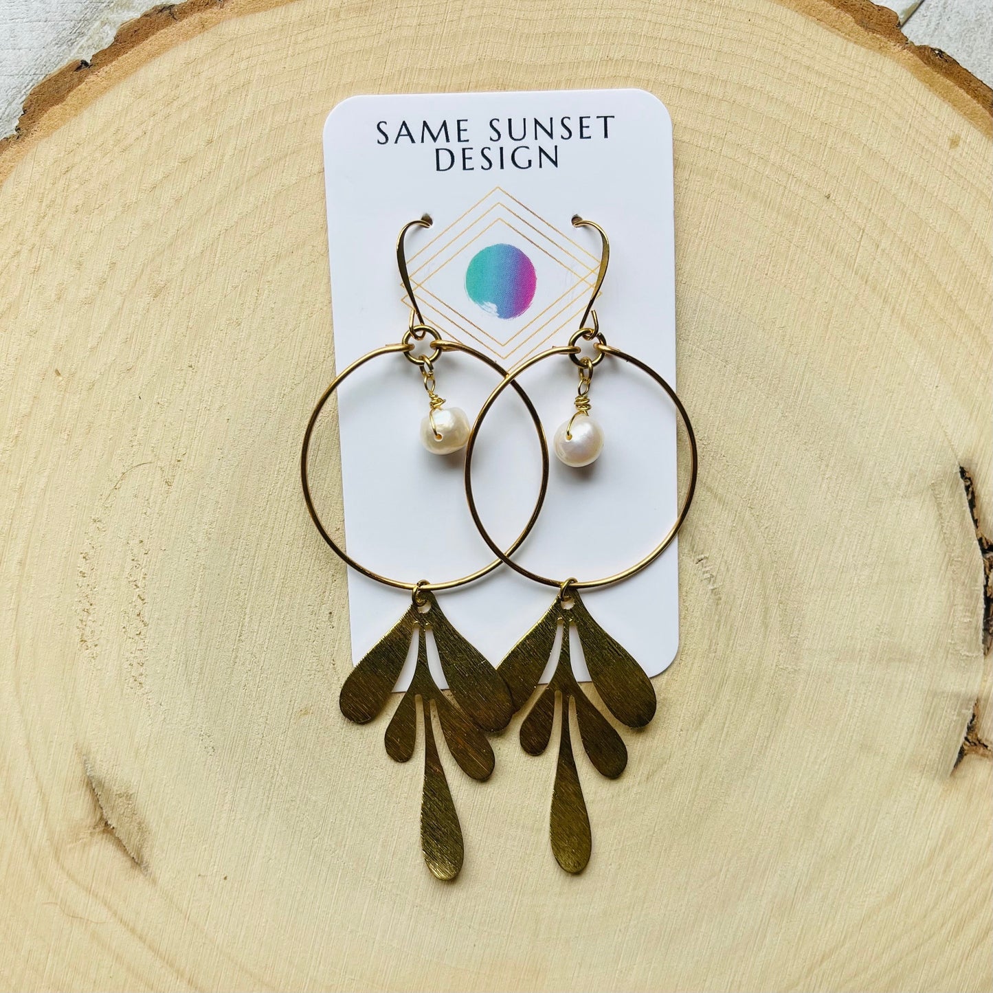 Pearl Hoop Earrings