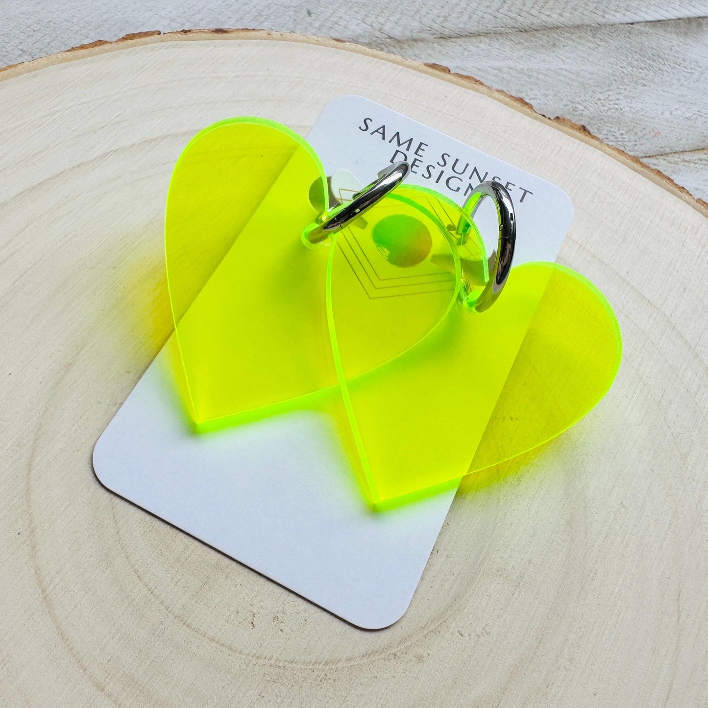 Heart Huggie Hoop Earrings