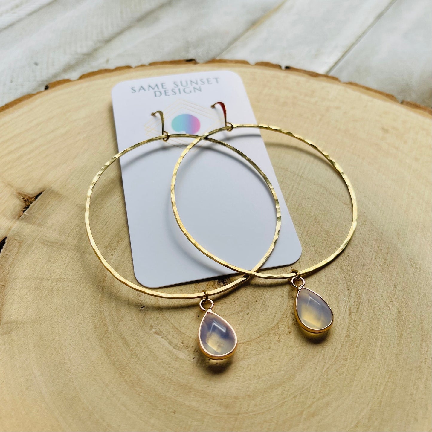 Opalite Hoop Earrings