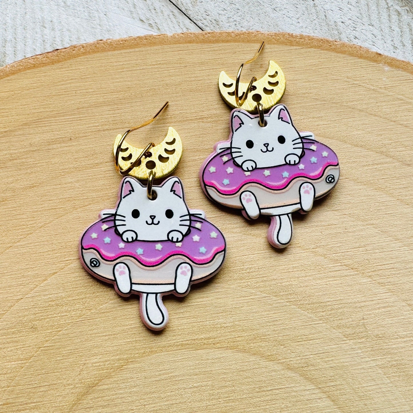 Cat Donut Earrings