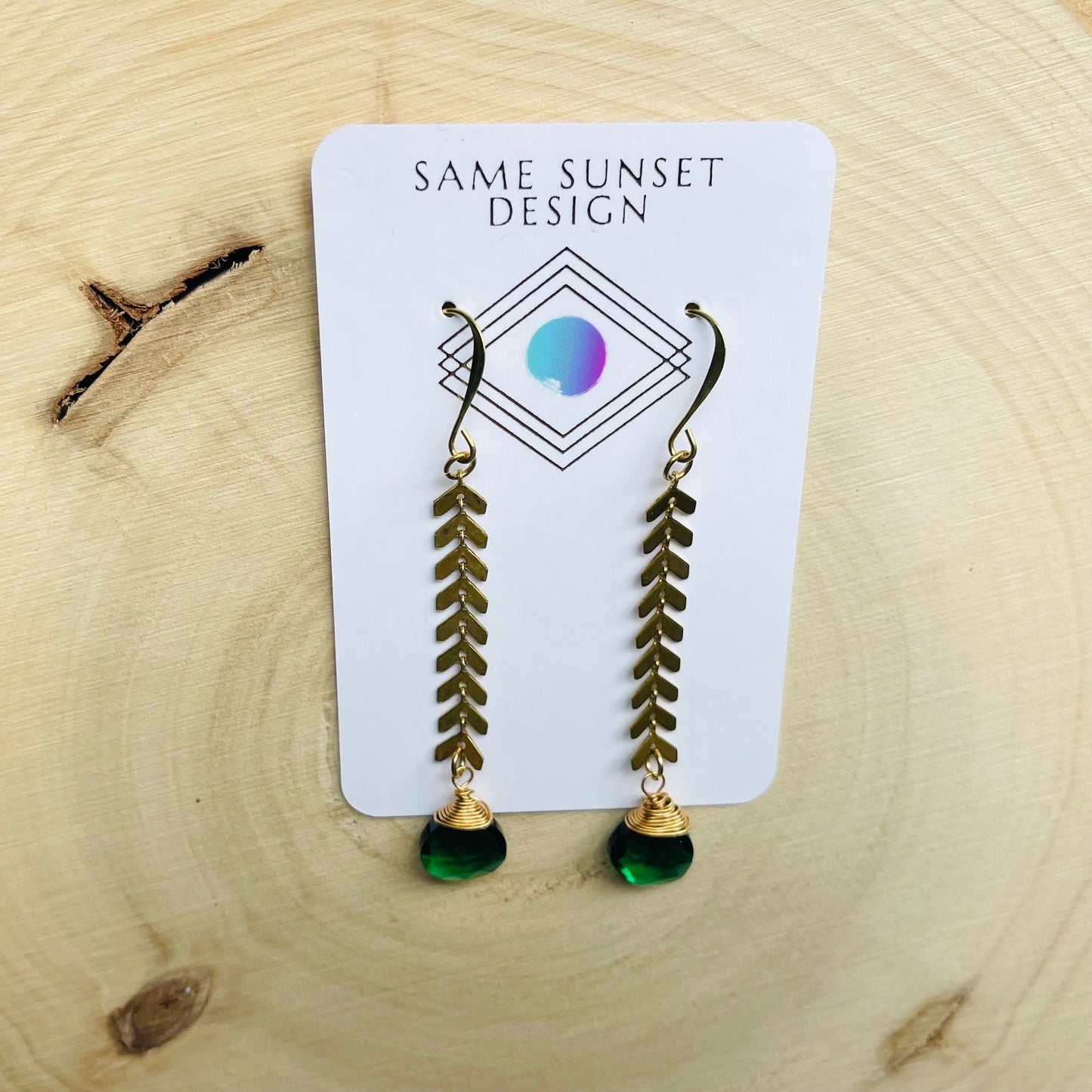 Smoky Quartz Earrings, Green Earrings, Sacral Chakra Healing Crystal Earrings, Positive Energy Gift, Witchy Gifts, Solar, Witchy Earrings