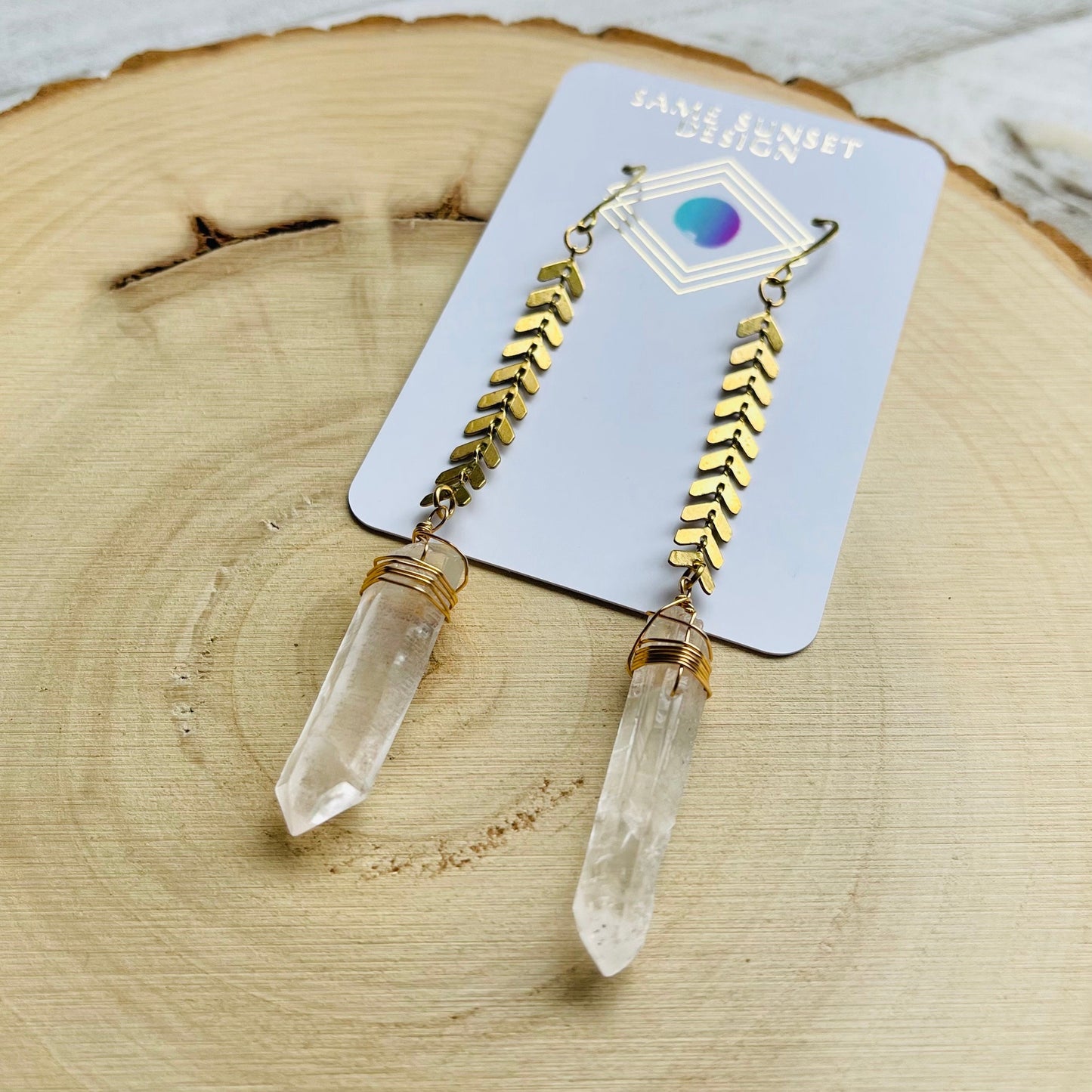 Raw Quartz Earrings, Witchy Earrings, Metaphysical Gifts, Healing Crystal Earrings, Unique Gifts for Best Friend, Best Gifts for Mom