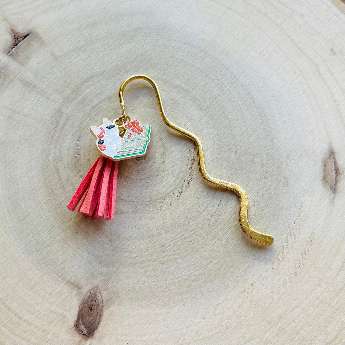 Cat Bookmark, Charm Bookmark, Bookmark for Women, Cute Bookmark, Book Lover Gift, Teacher Gifts Back to School, Cat Gifts for Cat Lovers