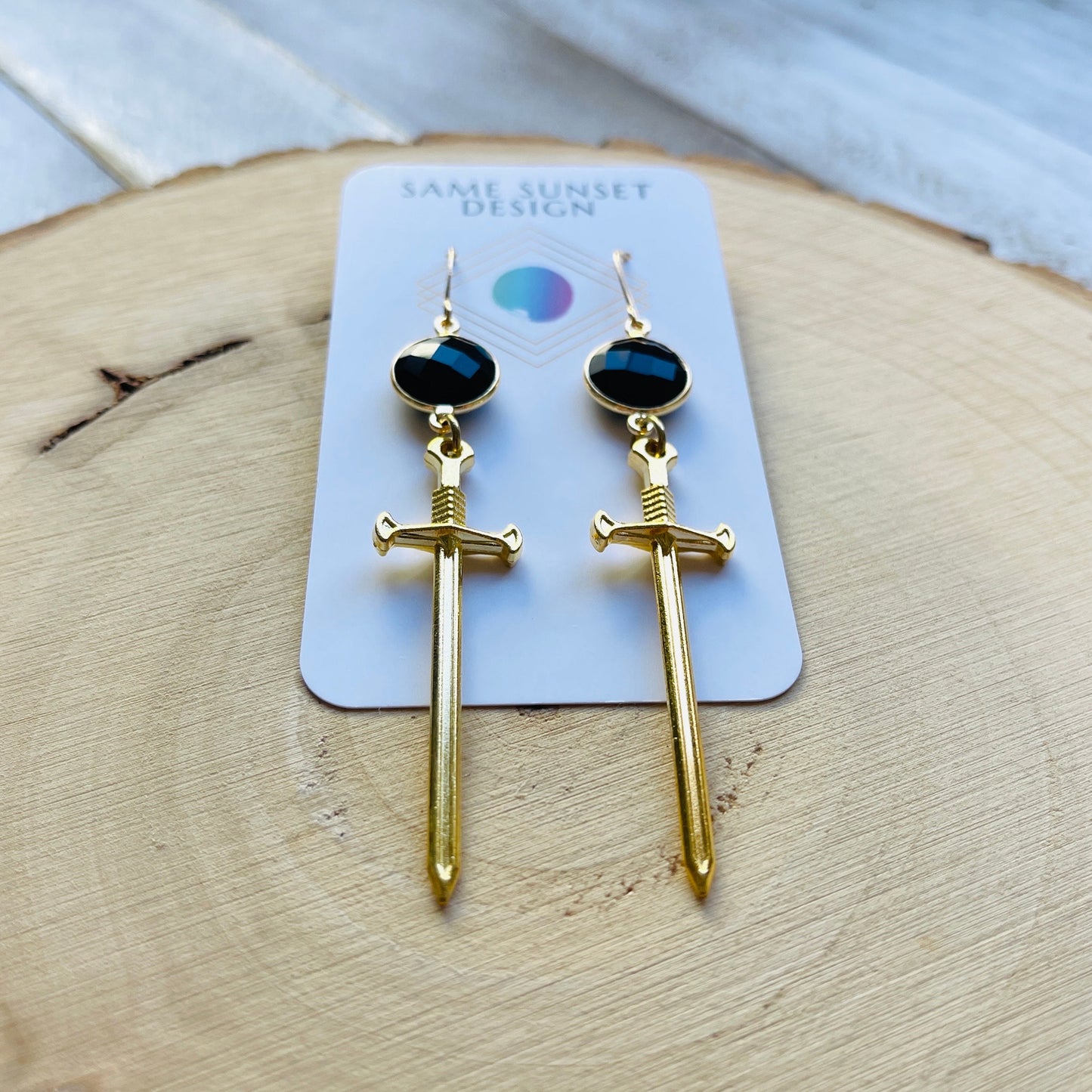 Dagger Earrings, Goth Earrings Dangle, Witchy Earrings, Punk Earrings, Witchy Gifts for Her, Sword Earrings, Unique Gifts for Women, Gold