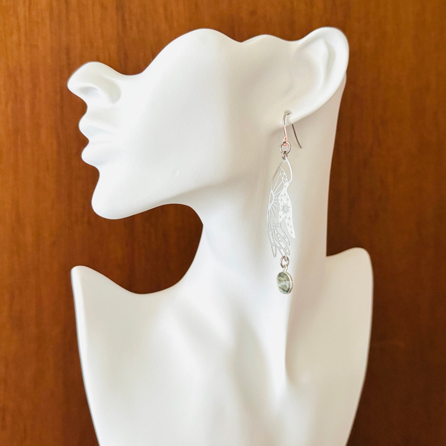 Hand Earrings, Celestial Earrings Silver, Labradorite Earrings, Wedding Jewelry for Brides, Teen Girl Jewelry, Goth Birthday Gift, Witchy