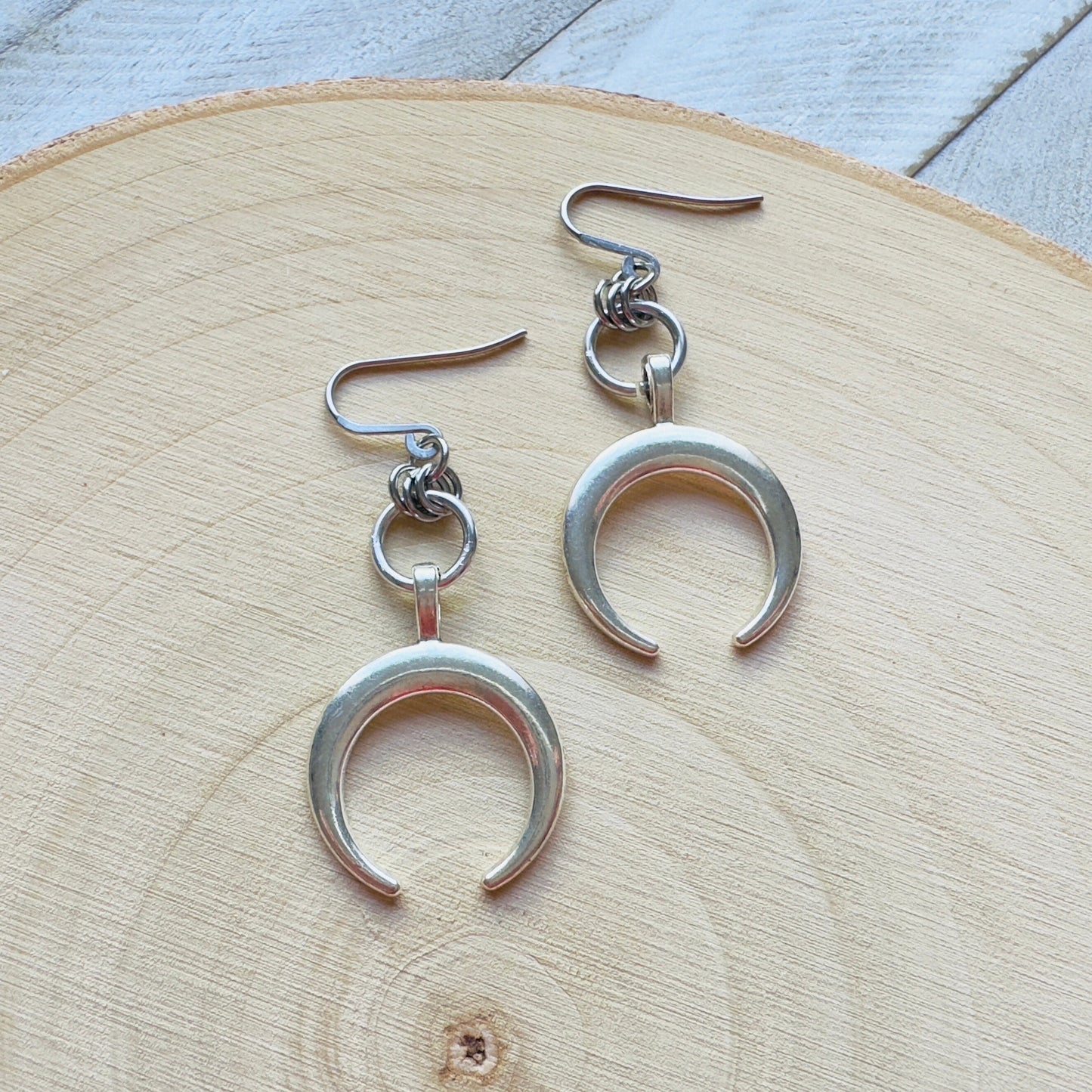 Silver Moon Earrings