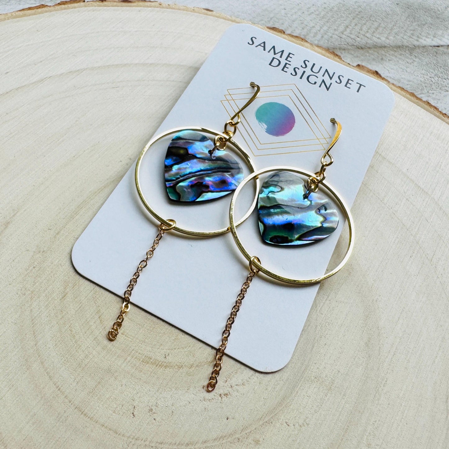 Abalone Earrings, Heart Earrings Gold, Best Friend Birthday Gift, Best Friend Valentines Gift, Love Gifts for Daughter, Gold Hoops
