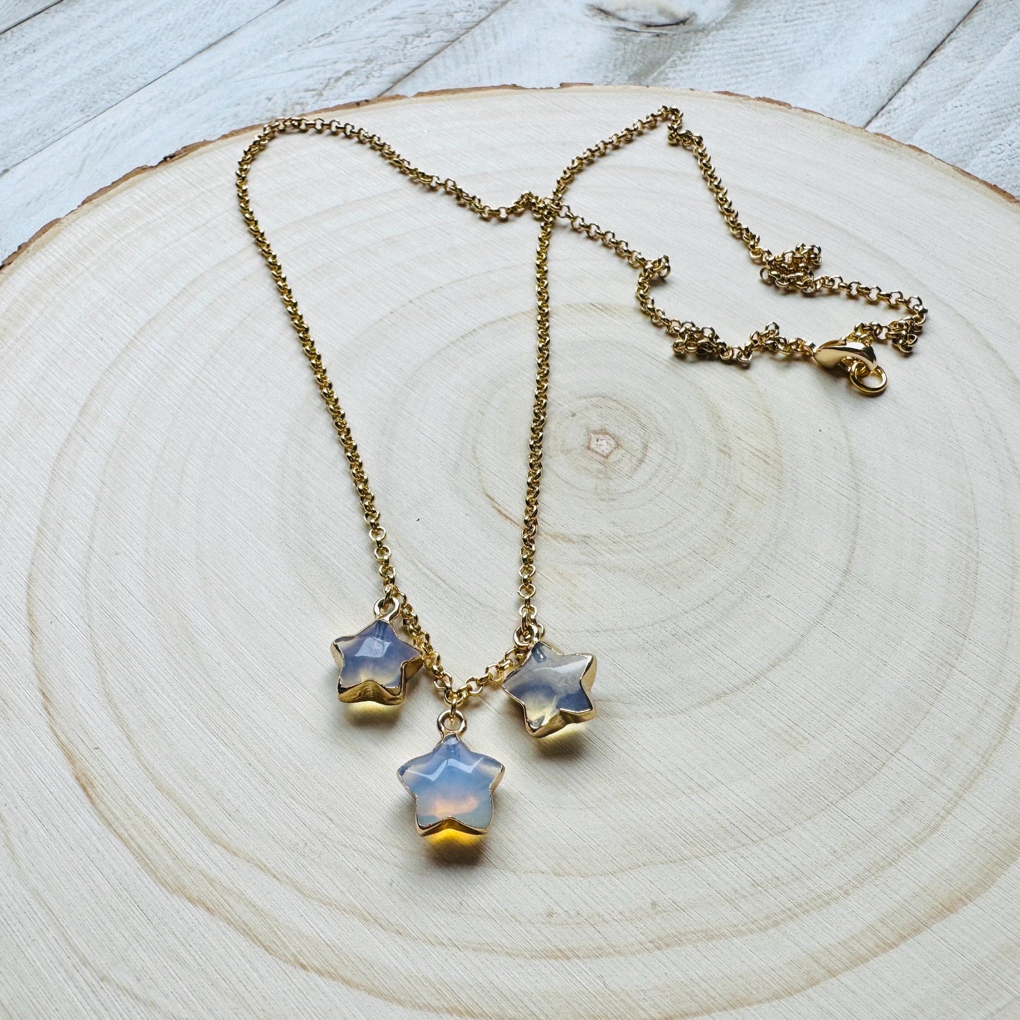 Opalite Necklace, Star Necklace, Celestial Jewelry, Mothers Day Gift from Daughter, Witchy Gifts, Best Friend Birthday Gifts for Her, Boho