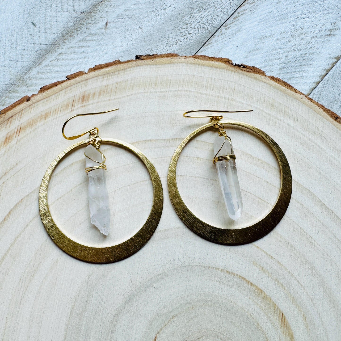 Raw Quartz Earrings, Metaphysical Gifts, Healing Crystal Earrings, Celestial Jewelry, Unique Gifts for Birthday, College Gifts for Daughter