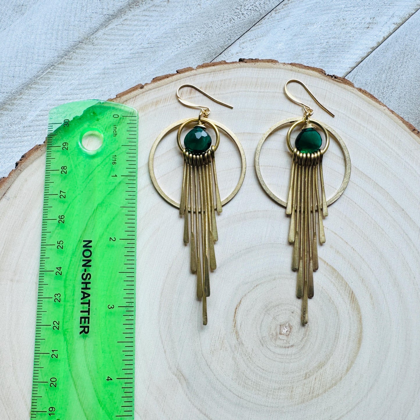 Smoky Quartz Earrings, Green Earrings, Sacral Chakra Healing Crystal Earrings, Positive Energy Gift, Trendy Jewelry, Unique Gifts for Women