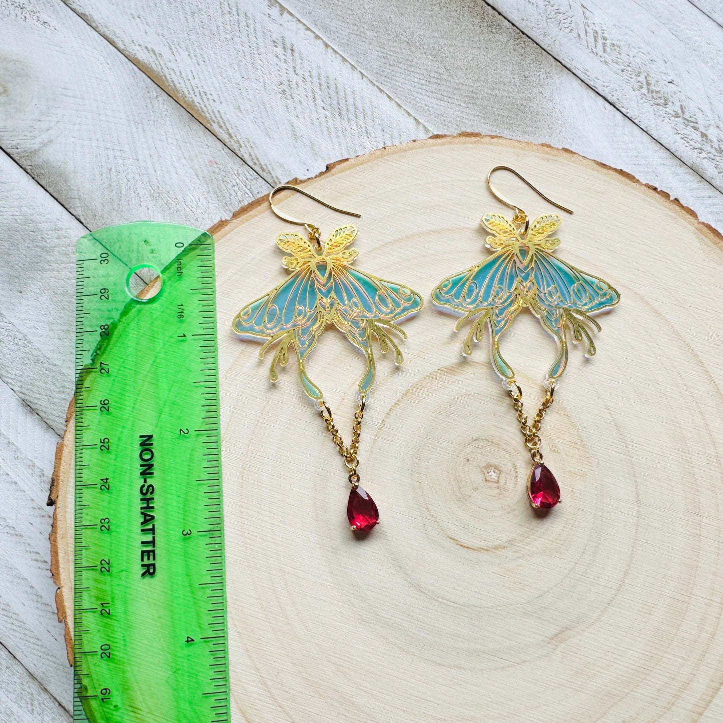 Moth Earrings, Witchy Earrings, Boho Earrings Handmade, Festival Jewelry, Fairycore Jewelry, Birthday Gift for Daughter, Whimsical Gifts