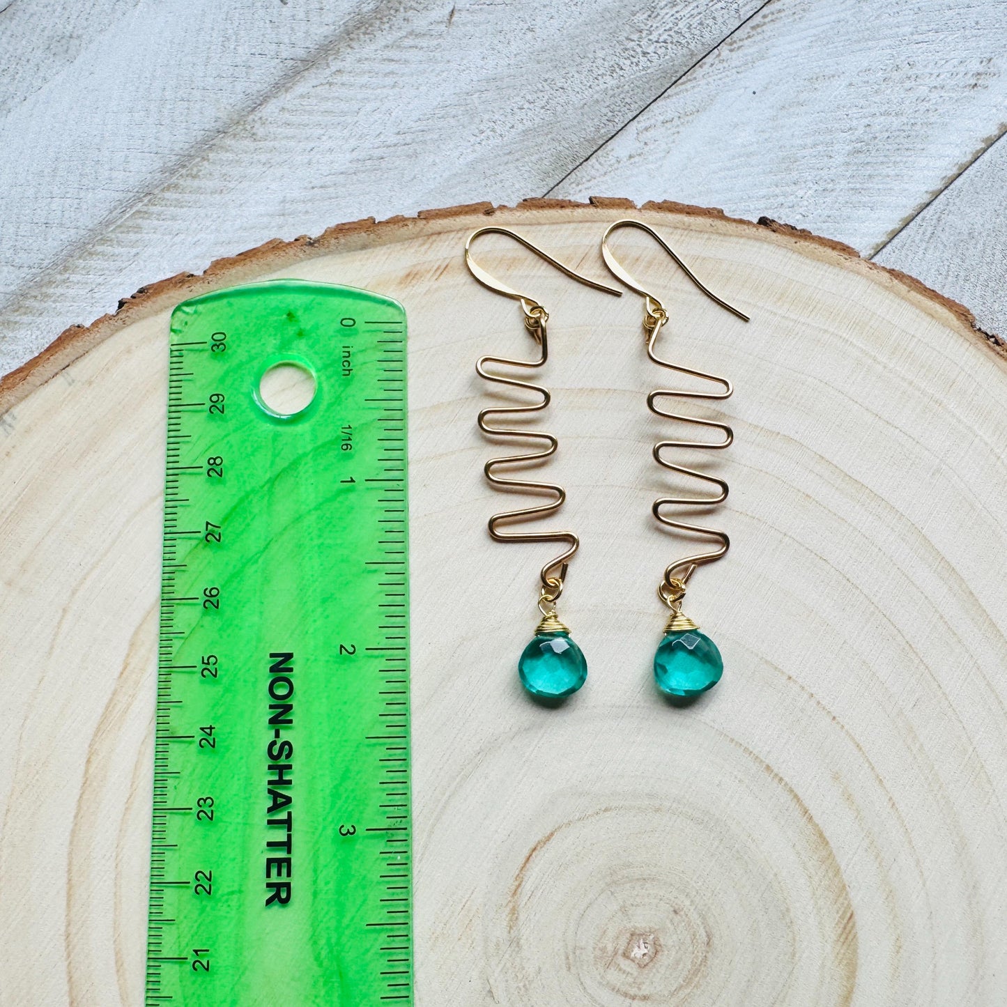 Apatite Earrings, Green Earrings, Western Earrings Gold, Wedding Jewelry, Sweet 16 Gift Granddaughter, Anniversary Gift for Girlfriend