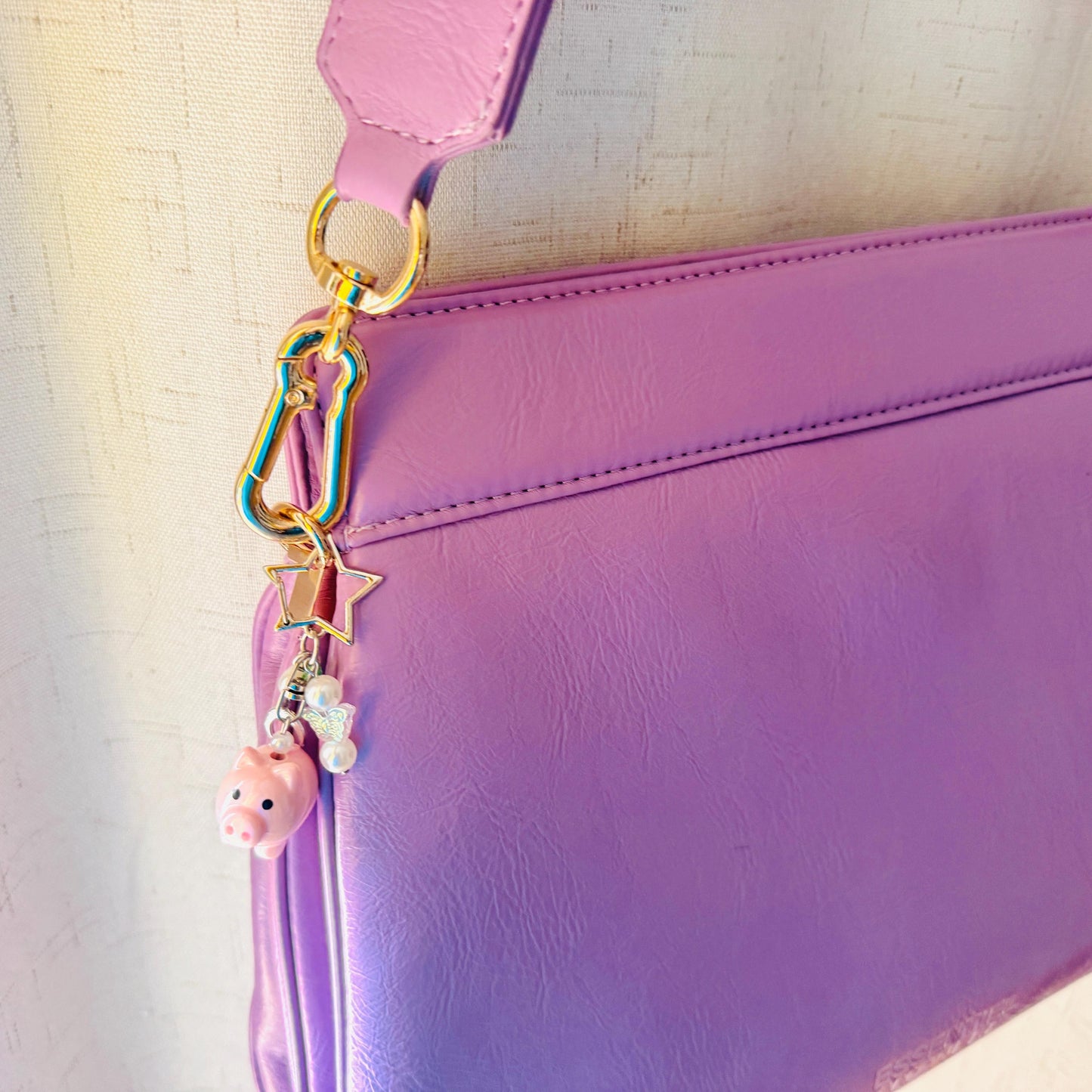 Pig Keychain, Purse Charm, Bag Charm, Star Keychain, Goth Girl Gifts, Backpack Accessories, Coquette Gifts for Girls, Christmas Gift