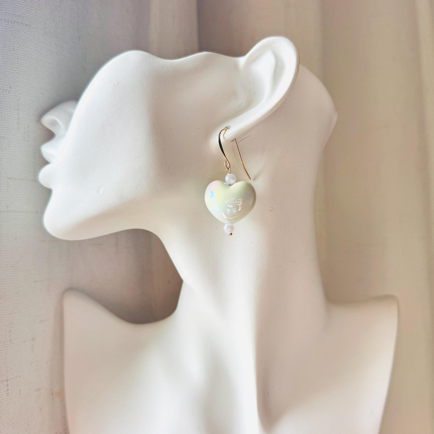 Heart Earrings, Boho Hippie Jewelry, Coquette Earrings Dangle, Pastel Goth, Galentine’s Gift for Friends, Valentines Gift for Her Jewelry