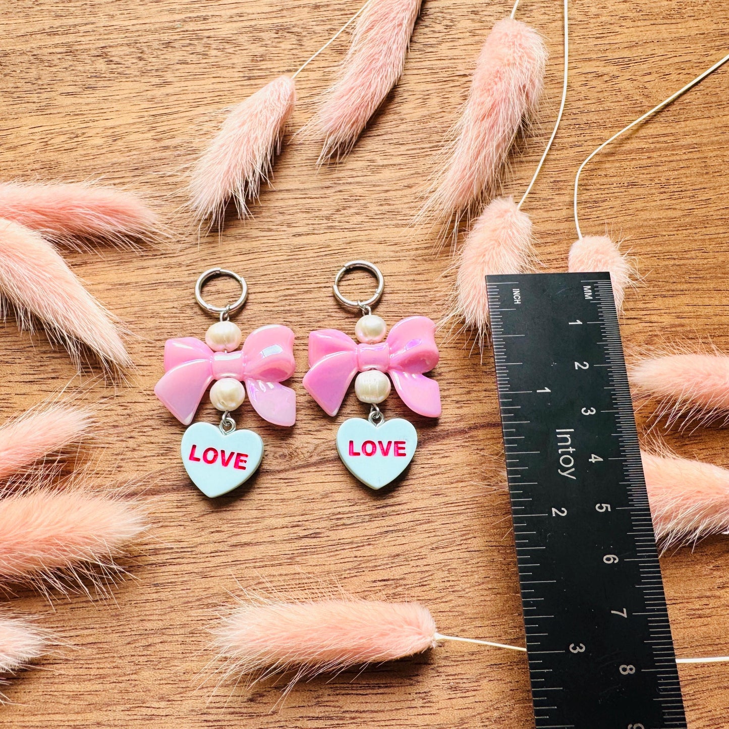 Heart Earrings, Pearl Earrings, Huggie Hoops, Tween Jewelry, Bow Earrings, Best Friend Valentine’s Day Gift, Coquette Gifts for Friend