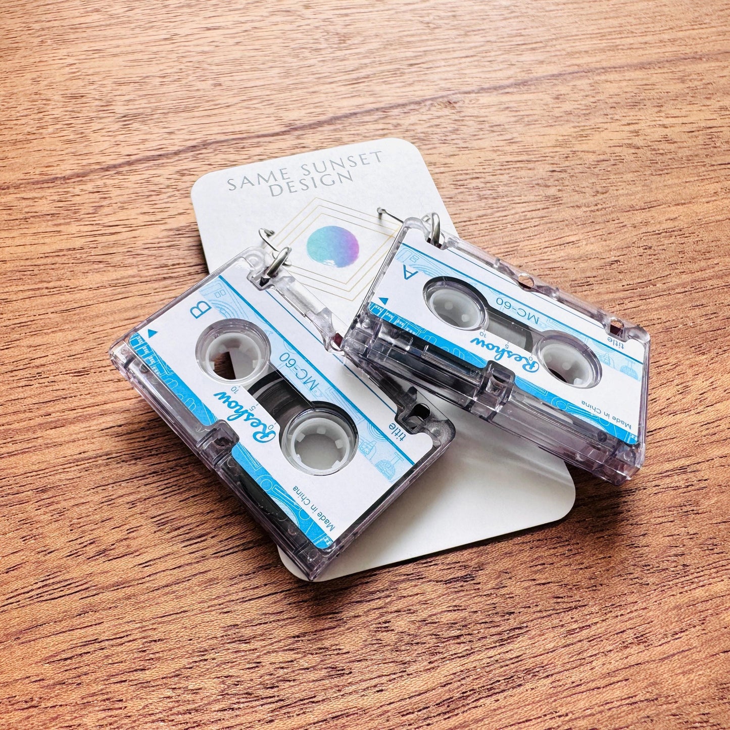 Cassette Tape Earrings, Retro Jewelry, Vintage Style Earrings, 80s Vibes, Tween Jewelry, Goth Girl Gifts, Teacher Gift, 90s Aesthetic