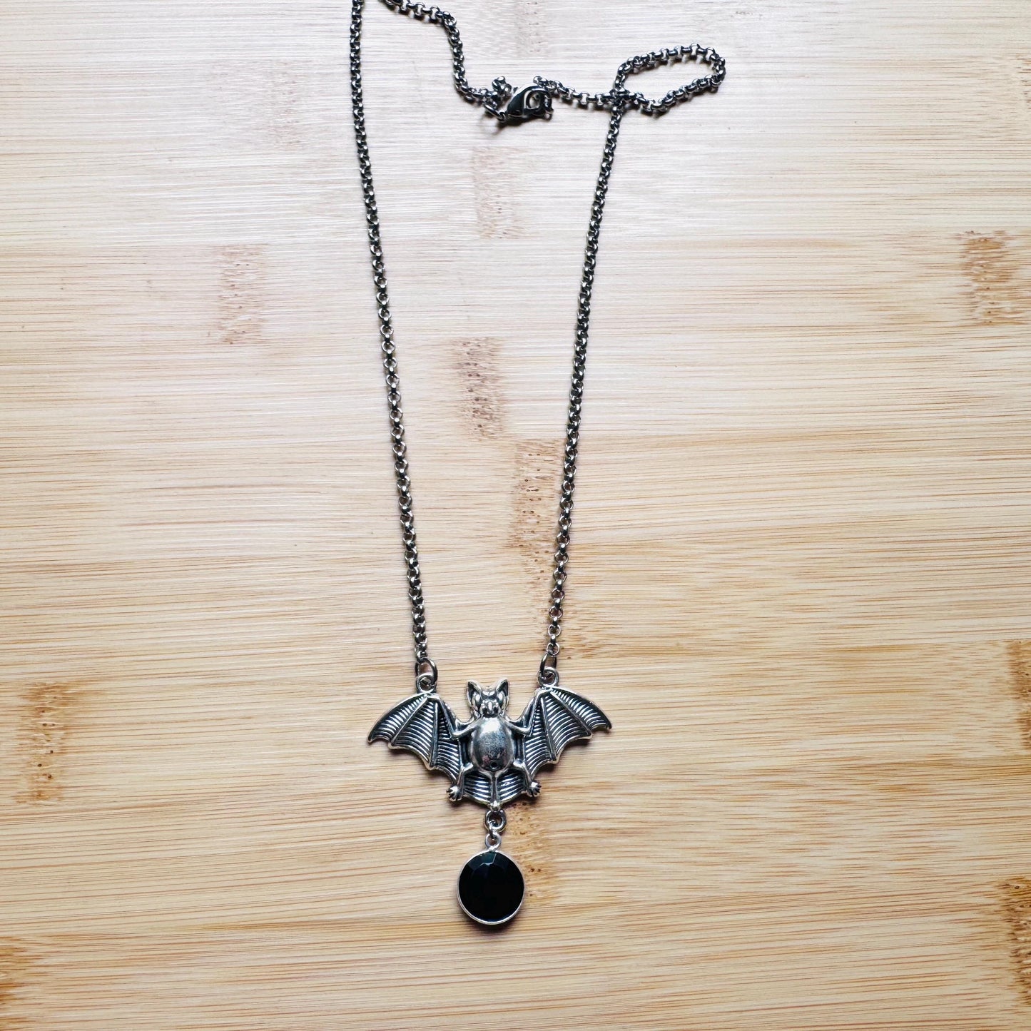 Bat Necklace, Silver Bat, Punk Necklace, Goth Necklace, Halloween Necklace, Halloween Gifts for Women, Sweet 16 Gift for Niece, Witchy Gifts