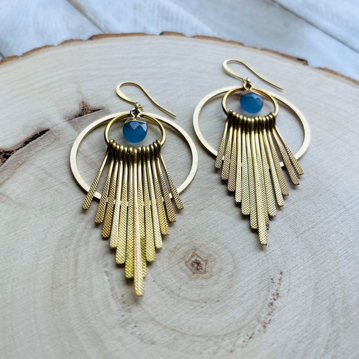 Jade Fringe Earrings