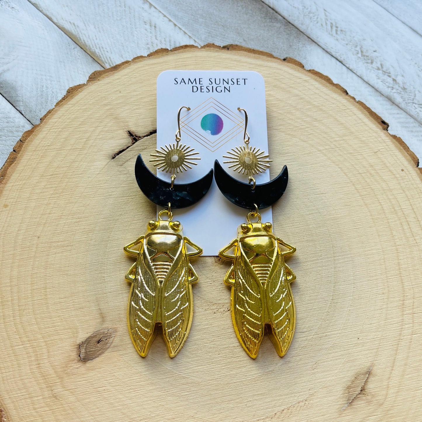 Cicada Moon Earrings