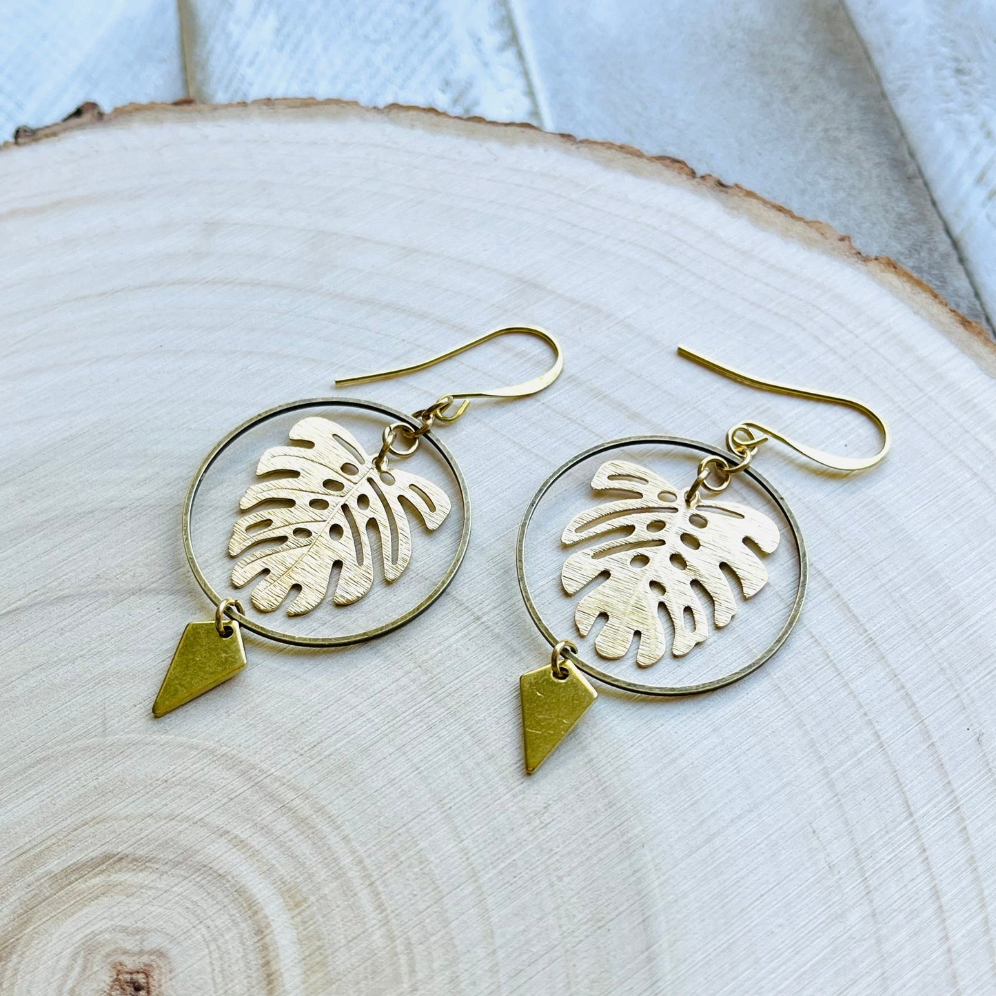 Monstera Leaf Earrings