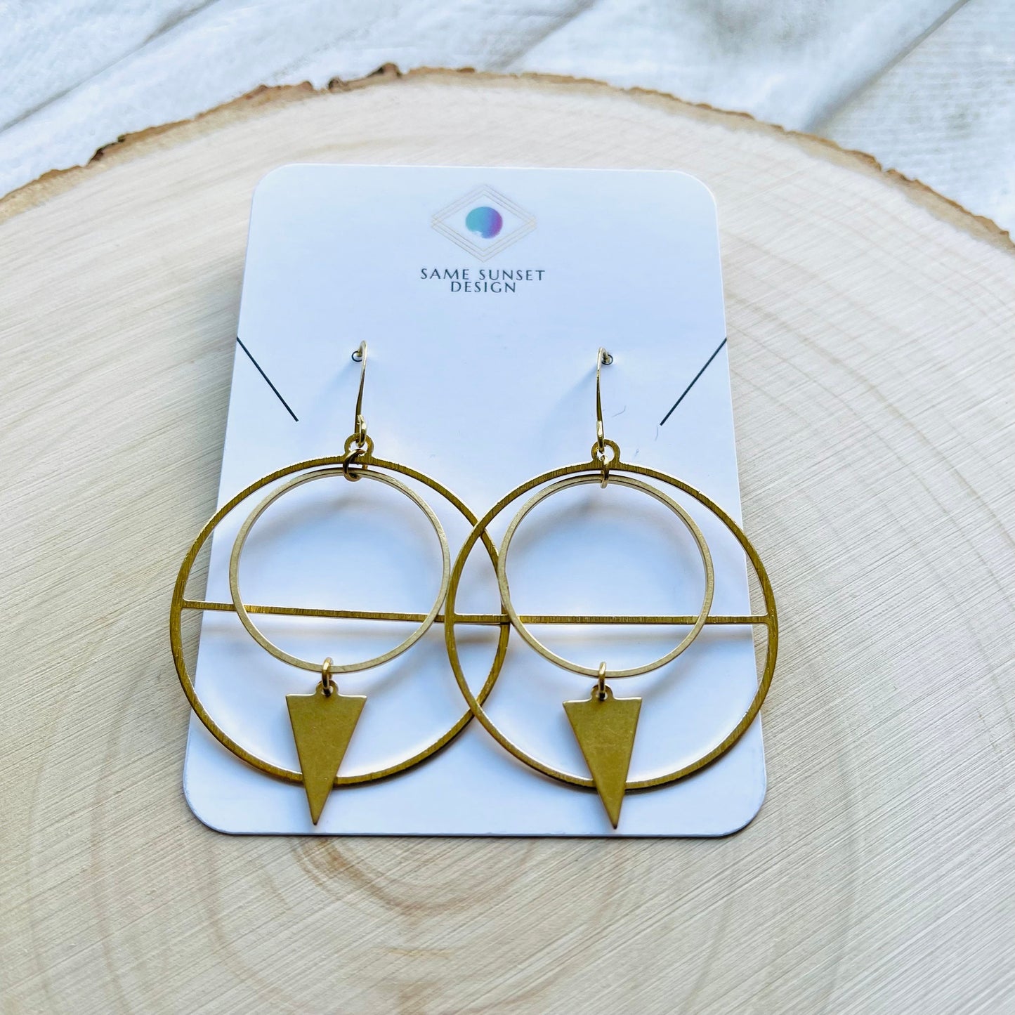 Brass Hoop Earrings