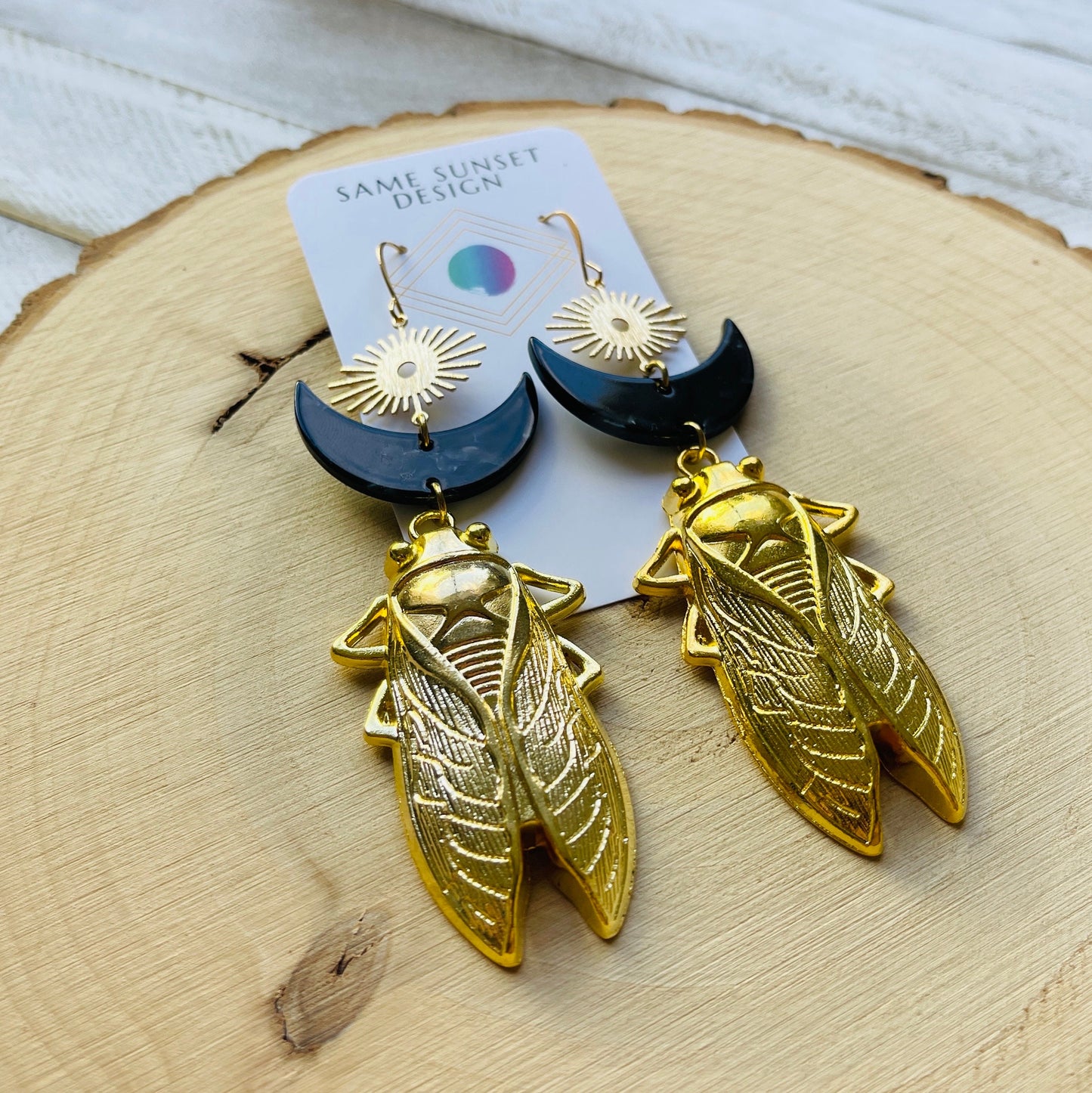 Cicada Moon Earrings