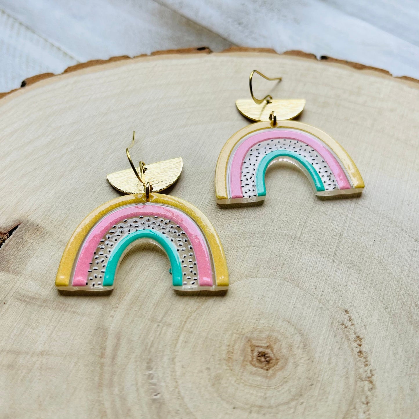 Rainbow Earrings Dangle