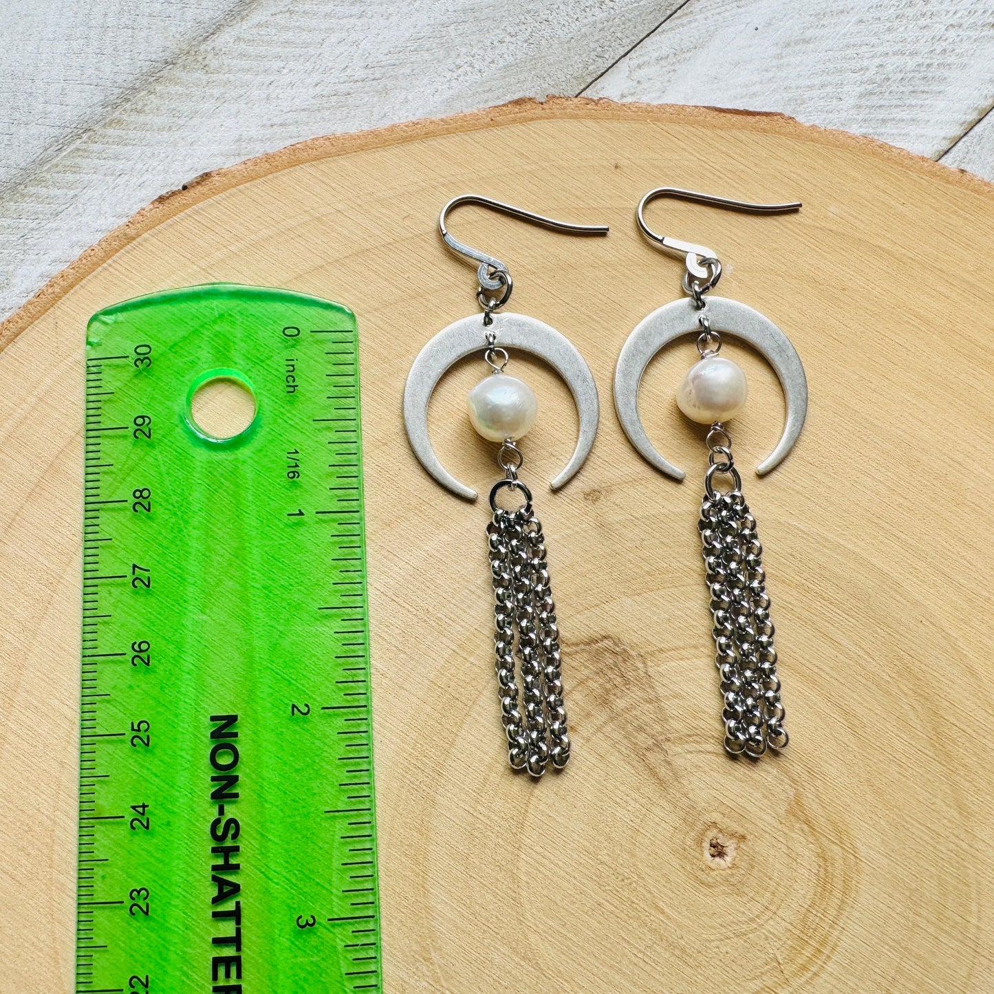 Pearl Moon Earrings