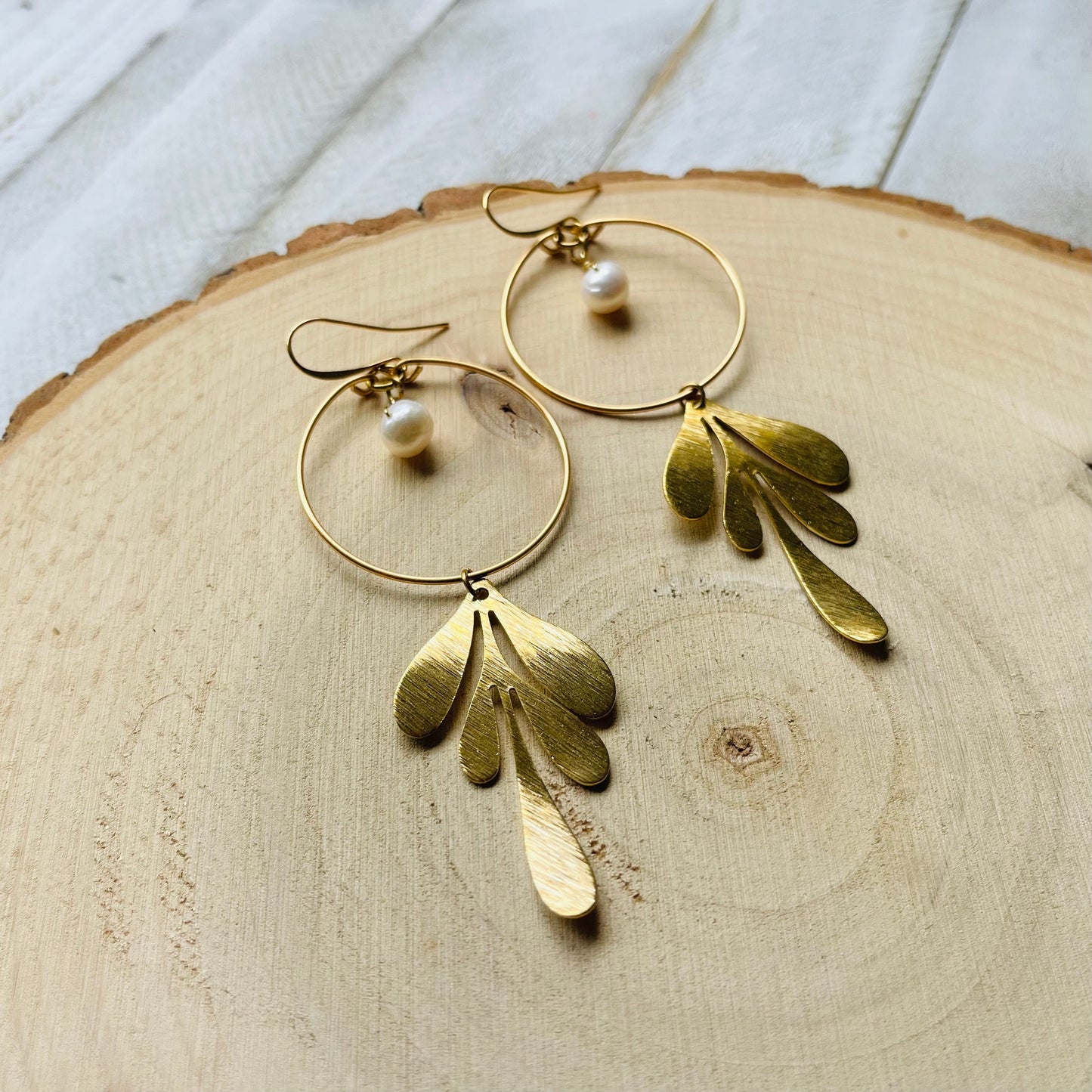 Pearl Hoop Earrings