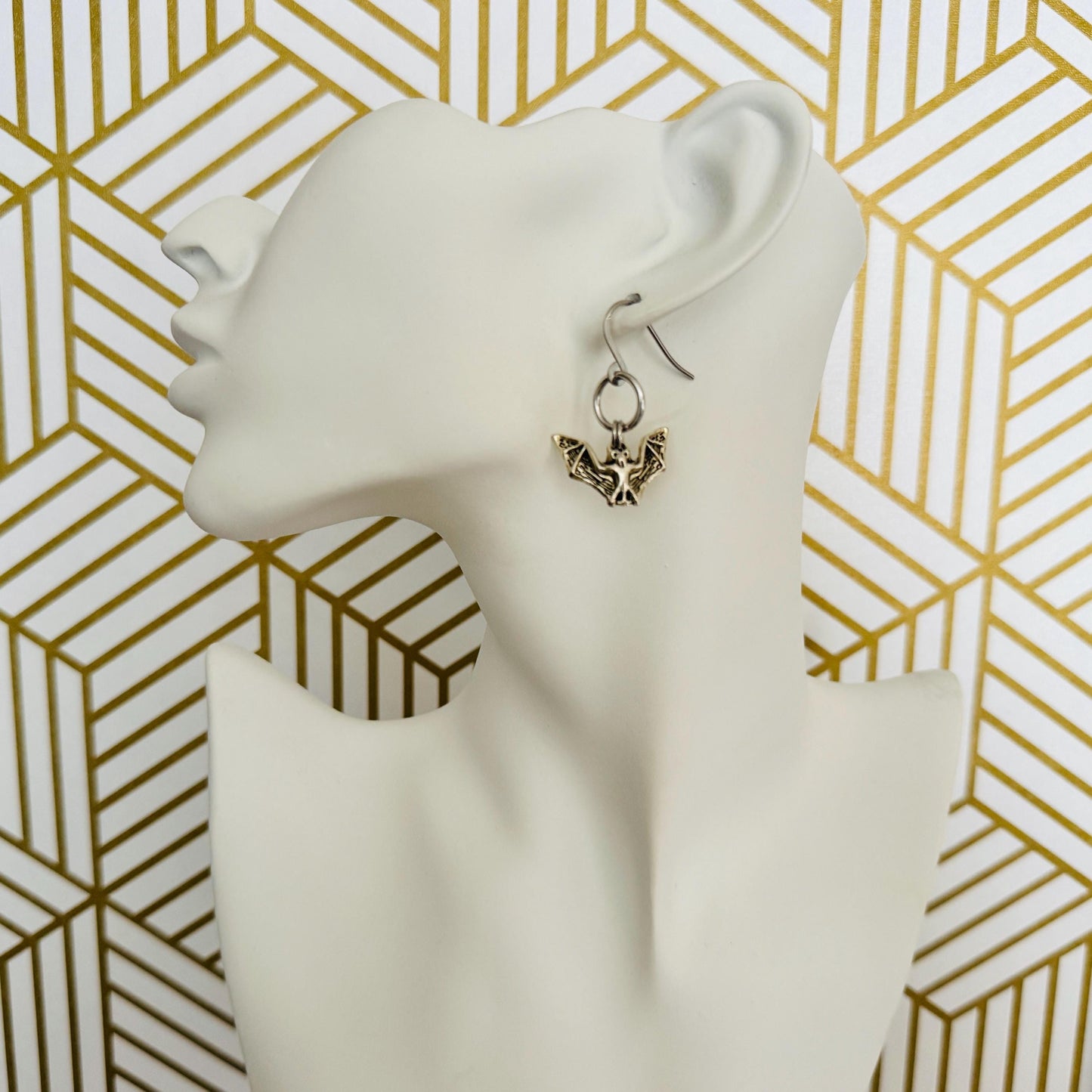 Silver Bat Earrings