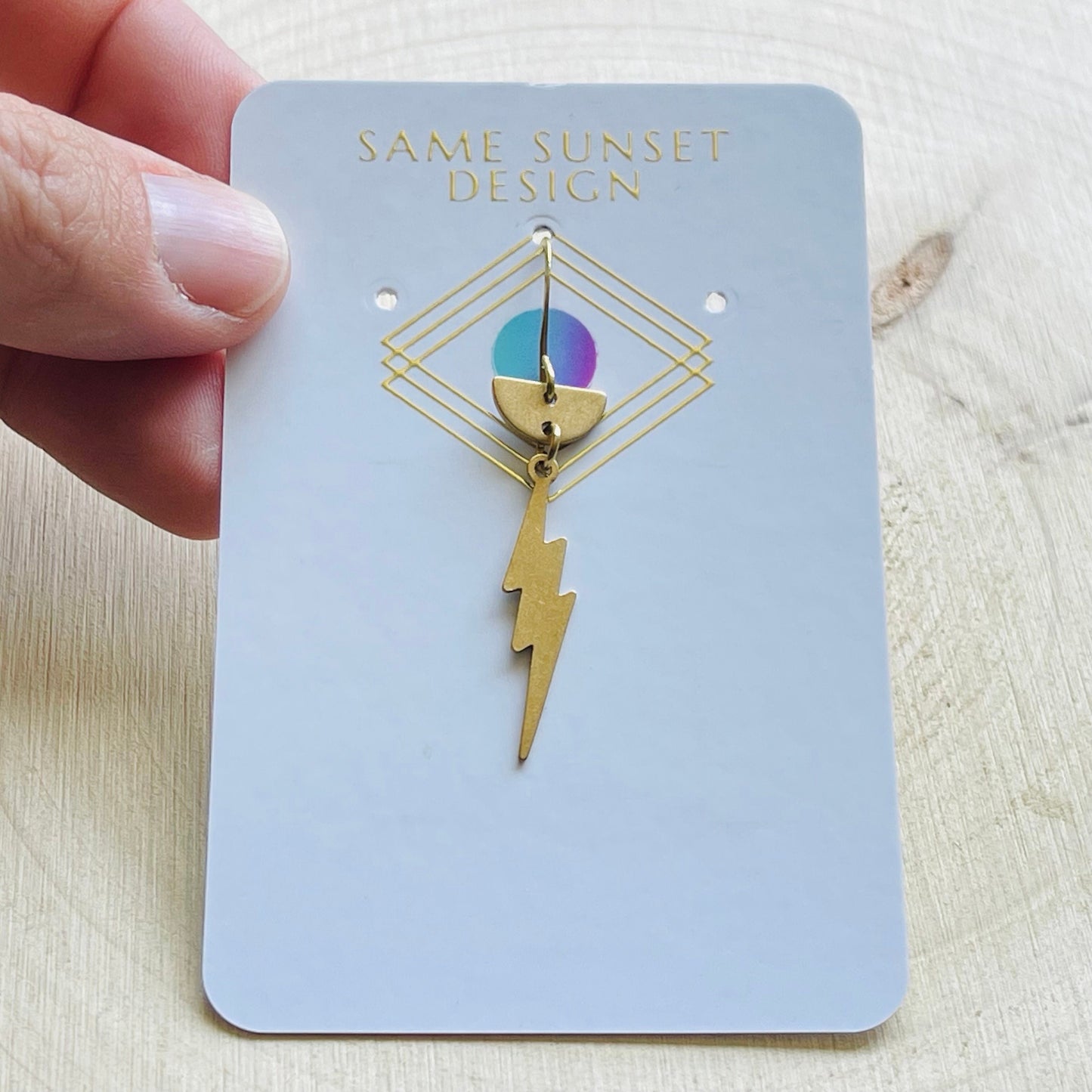 Single Lightning Bolt Earring