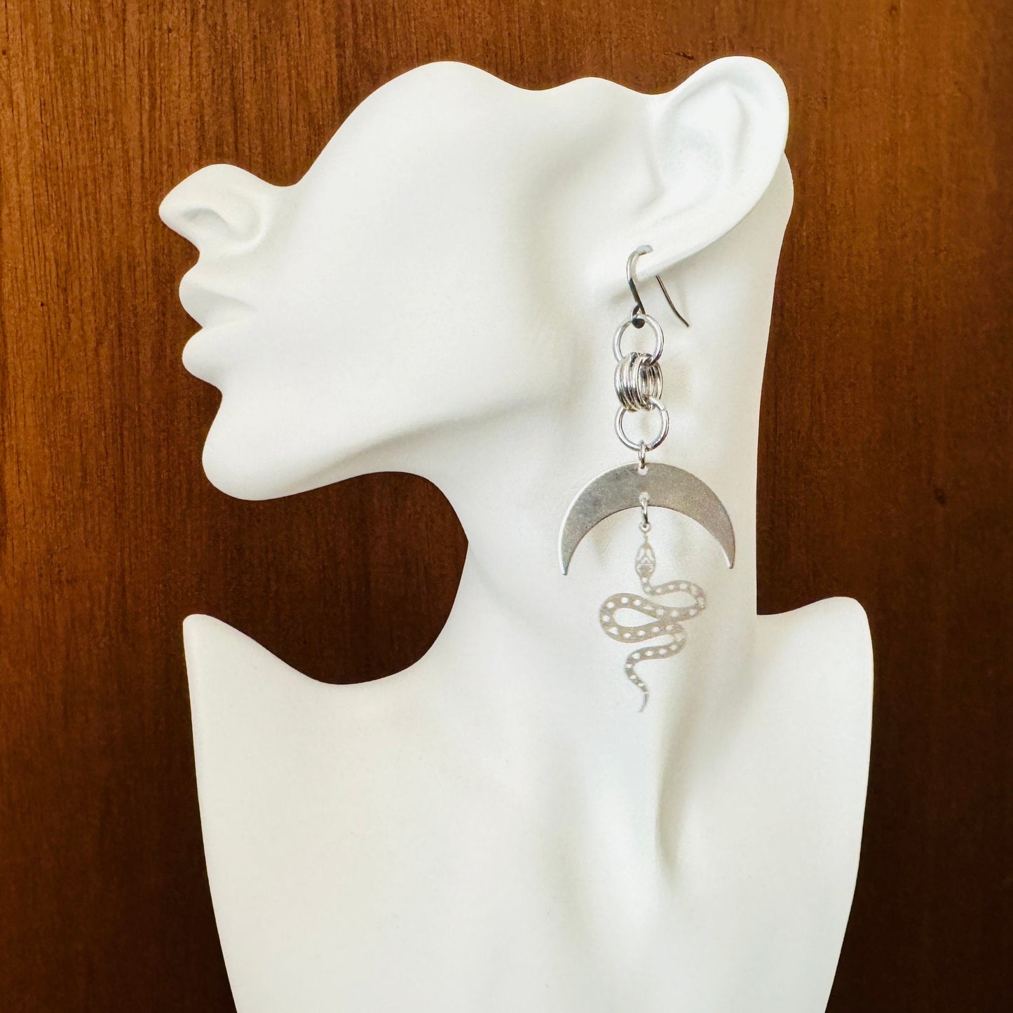 Stainless Steel Snake Earrings