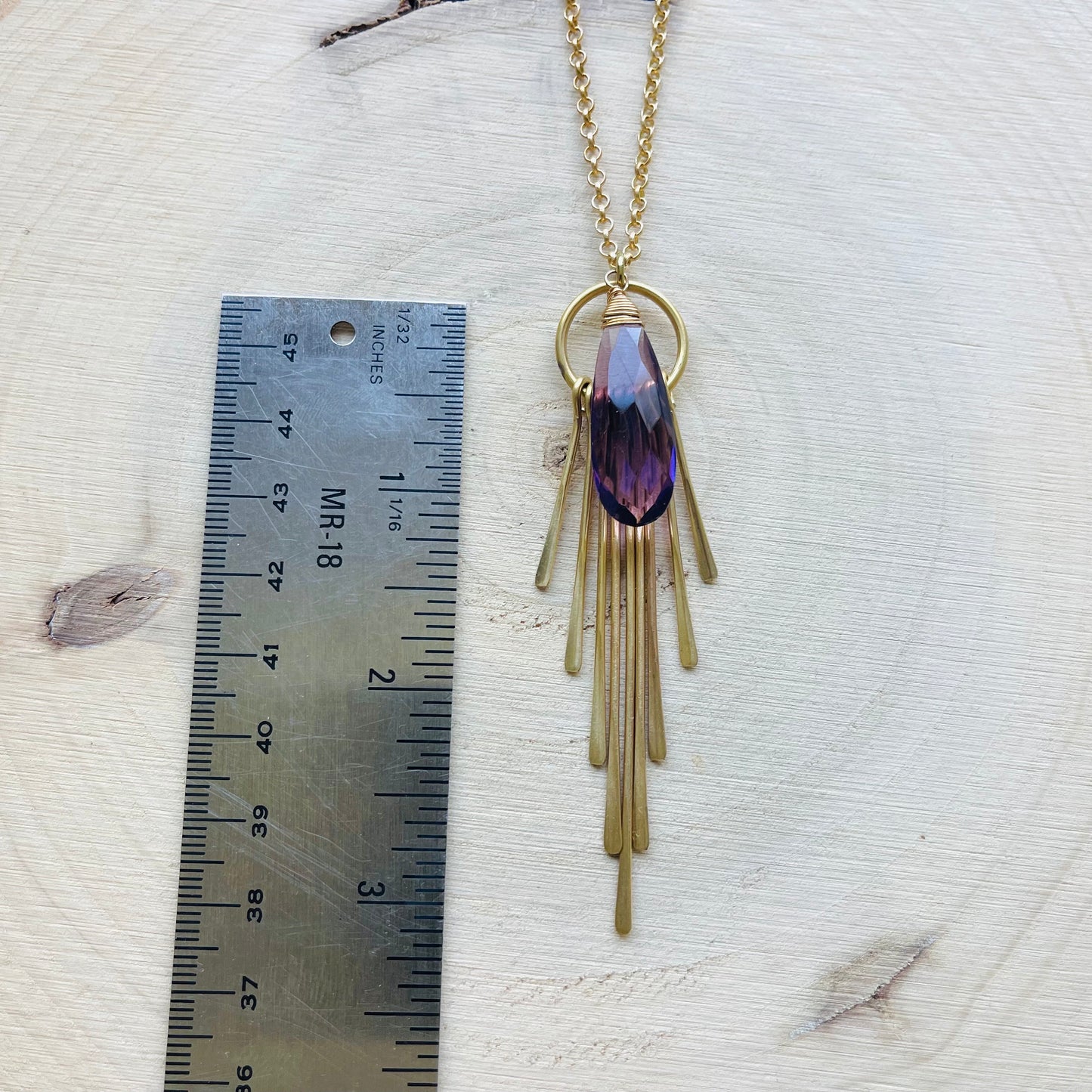 Amethyst Fringe Necklace