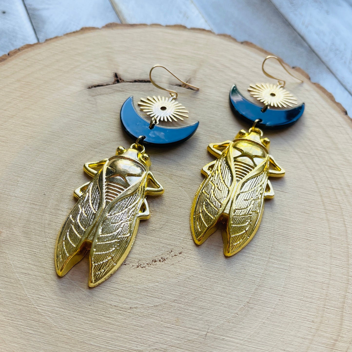 Cicada Moon Earrings