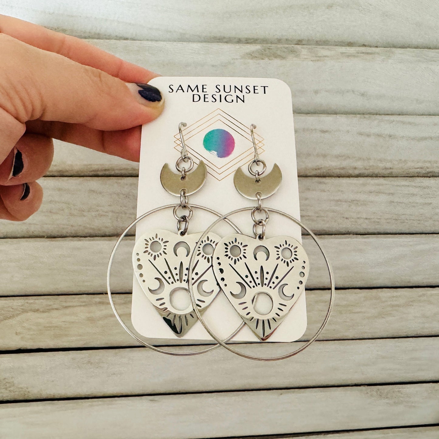 Stainless Steel Planchette Earrings