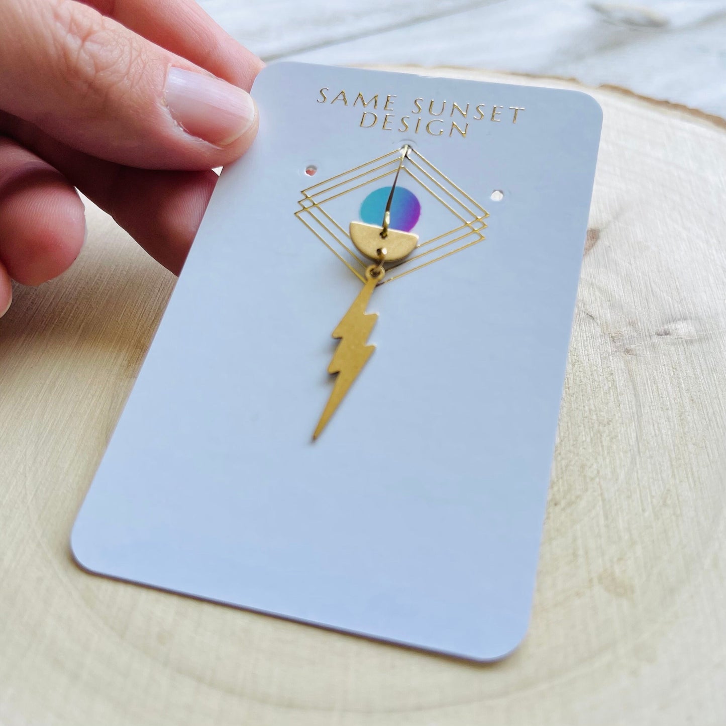 Single Lightning Bolt Earring