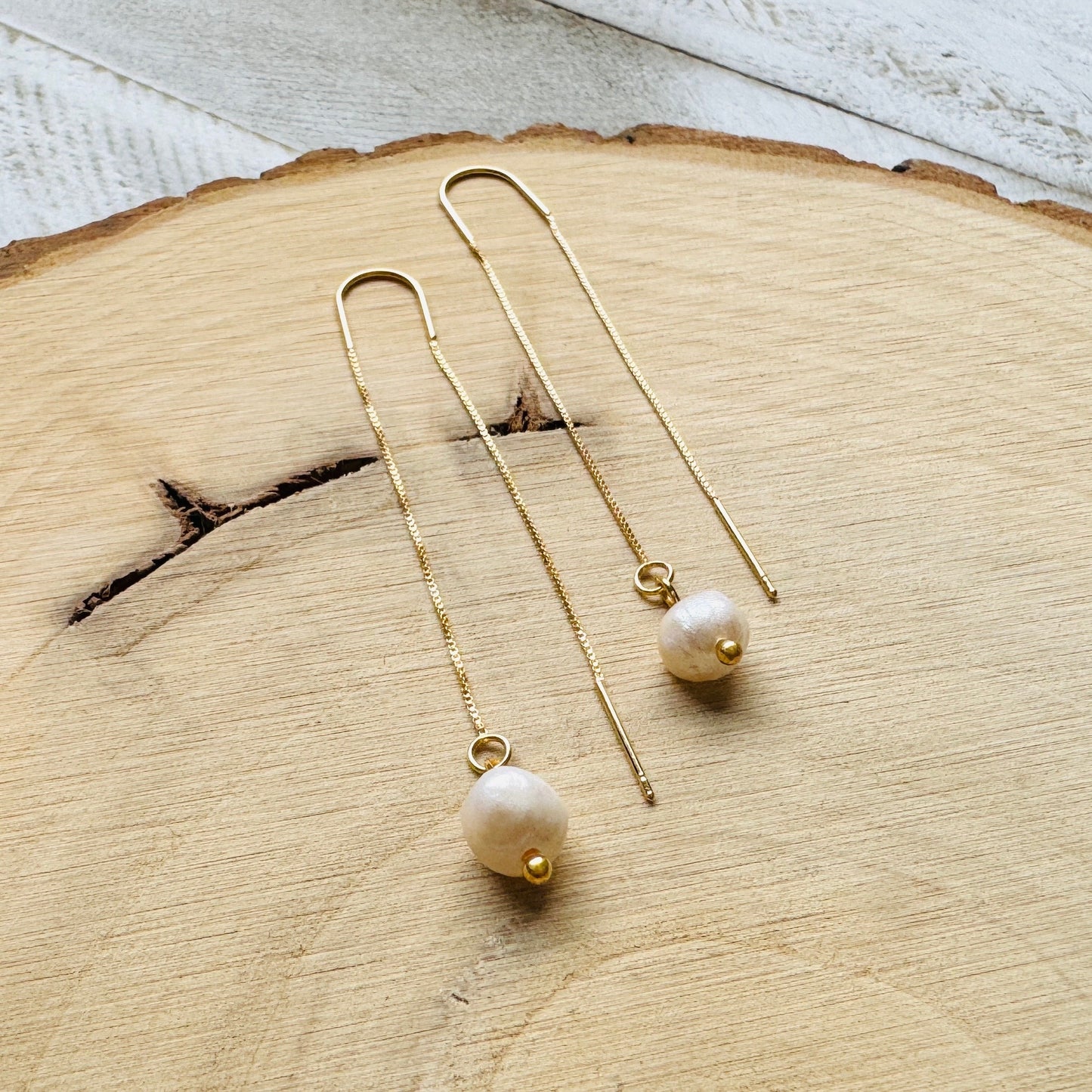 Freshwater Pearl Threader Earrings