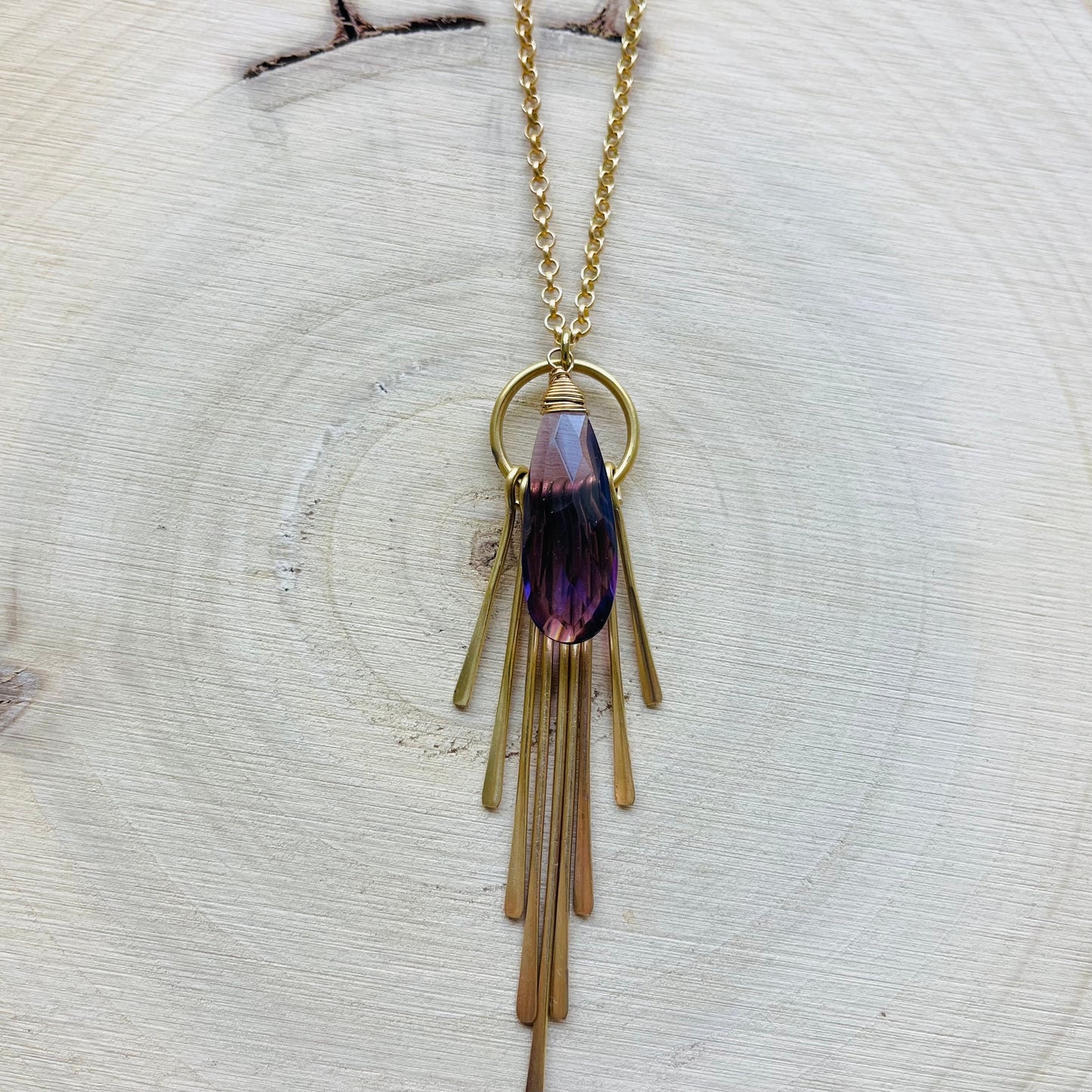 Amethyst Fringe Necklace