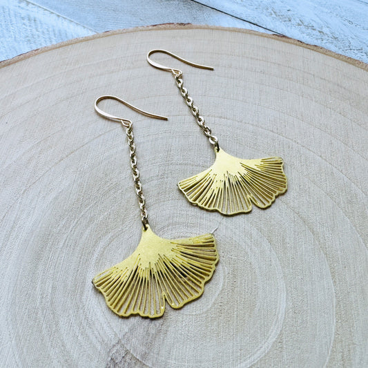 Ginko Leaf Earrings