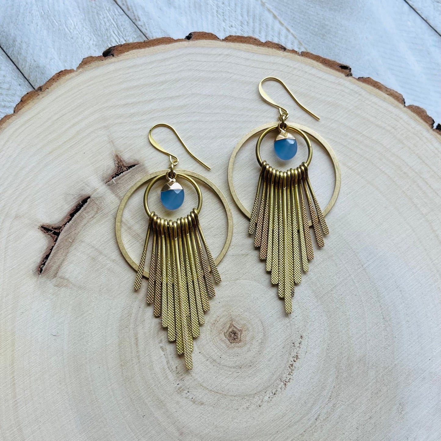Jade Fringe Earrings