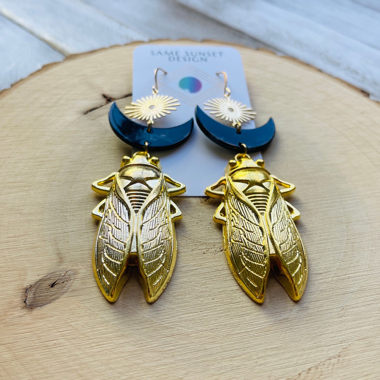 Cicada Moon Earrings