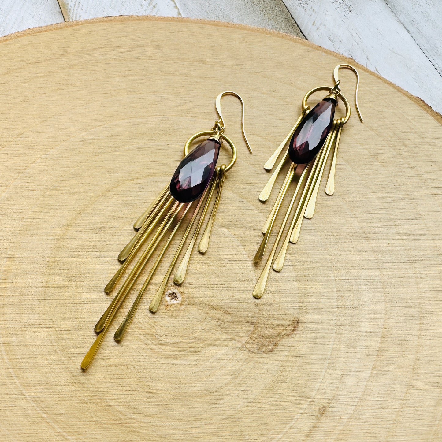 Amethyst Fringe Earrings